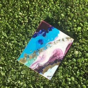 5"x7" acrylic abstract painting